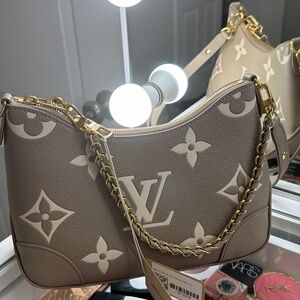Louis Vuitton Taupe Monogram Chain Shoulder Bag Boulogne PM